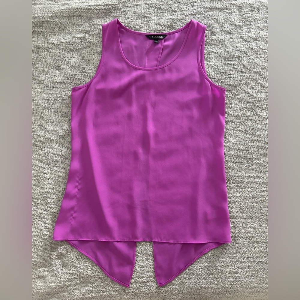 Express Pink Open Back Tank Top